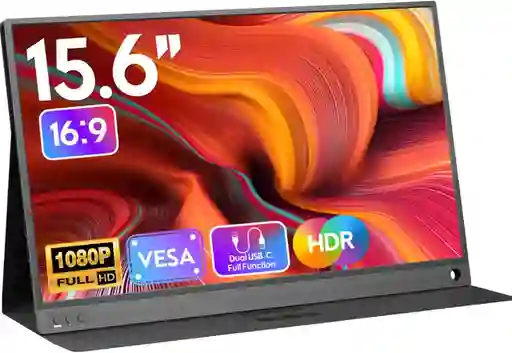 Monitor Portátil De 15.6 Pulgadas Full Hd Pantalla Color Black