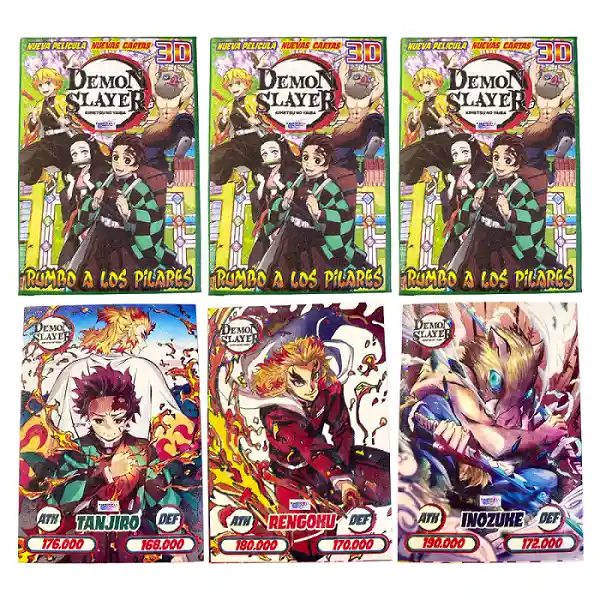 150 Cartas Demon Slayer Coleccionables Intercambiables