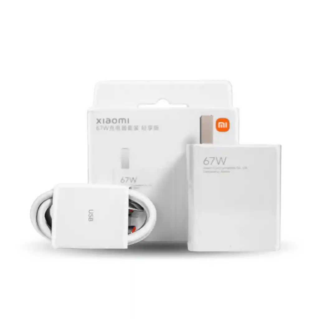 Cargador Original Xiaomi 67w Cable Tipo C Blanco