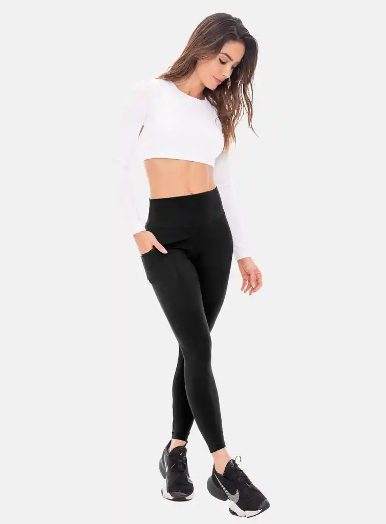 Leggins Deportivo Mujer Poliéster Con Bolsillo Termosellado Talla Única