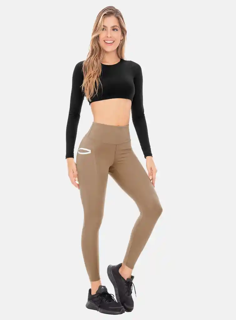 Leggins Deportivo Mujer Poliéster Con Bolsillo Termosellado Talla Única