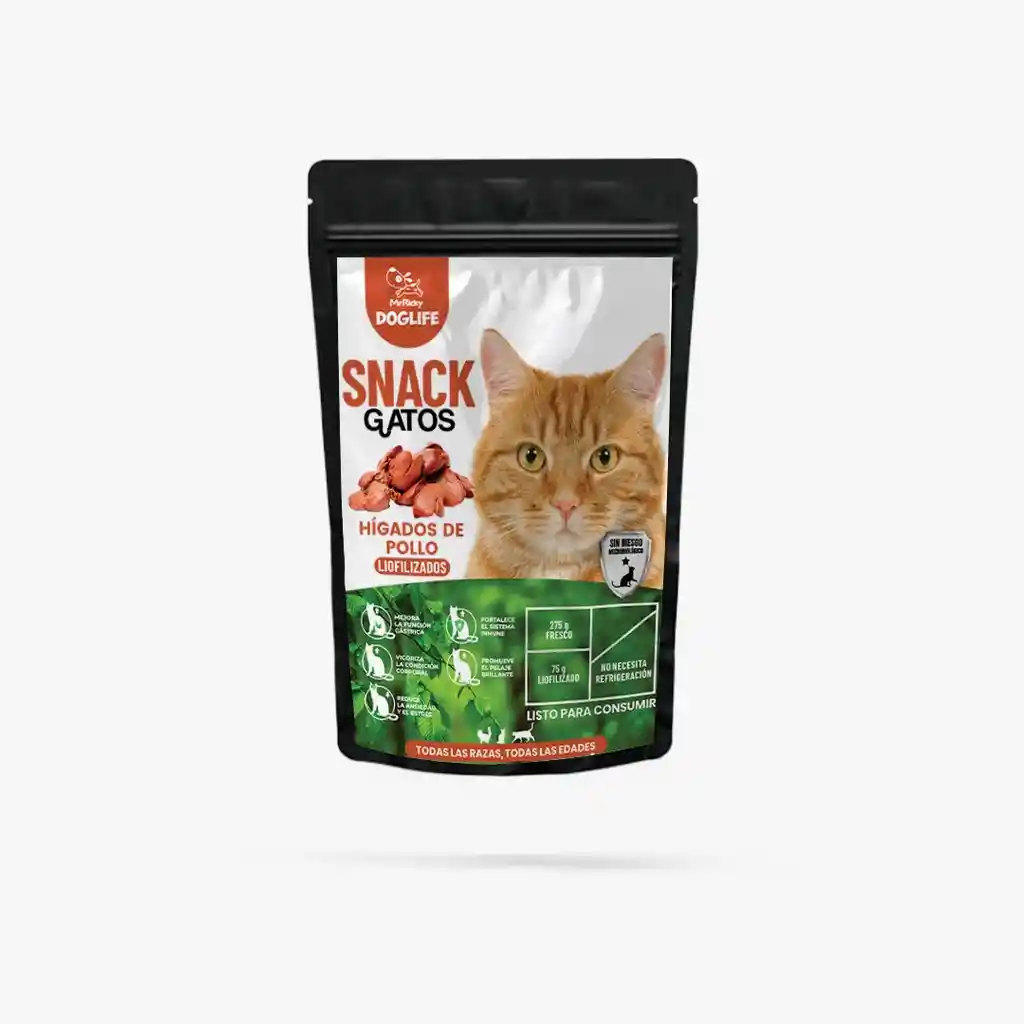 Snacks Para Gatos Barf Liofilizado Higado De Pollo