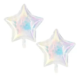 2 Globos De Estrella Iridiscente Tornasol 48 Cm