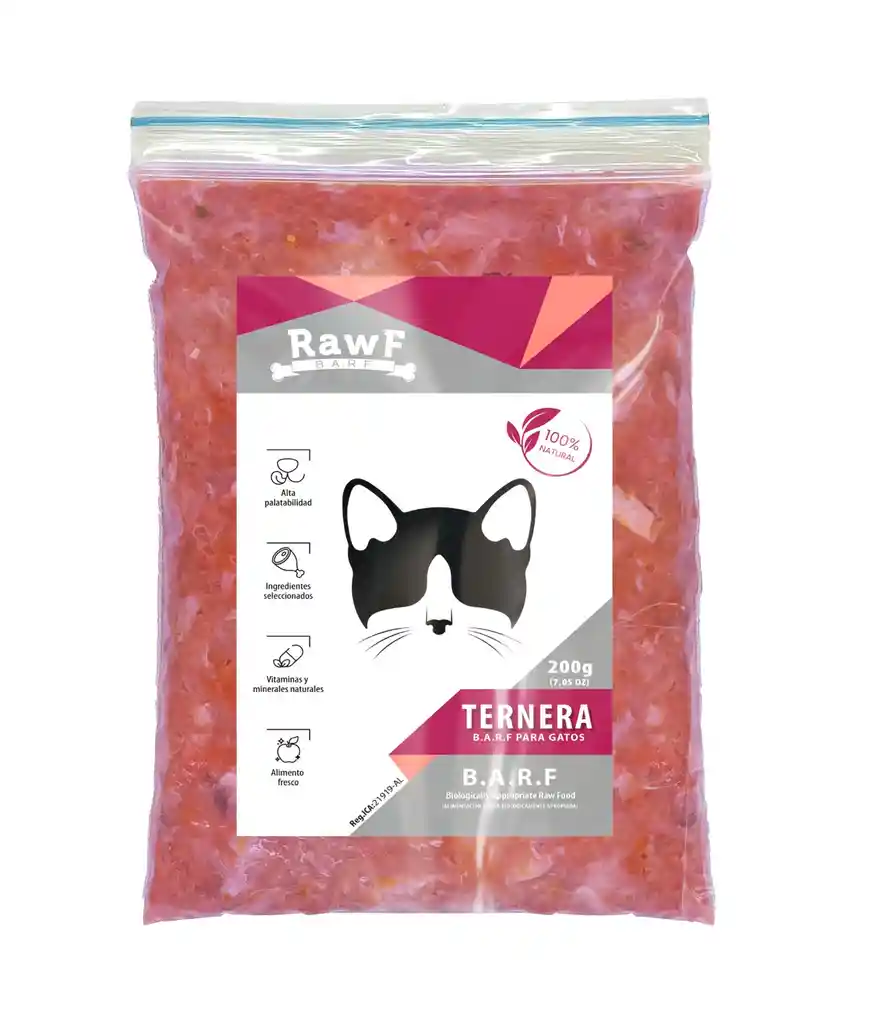 B.a.r.f Gato Ternera X 200g