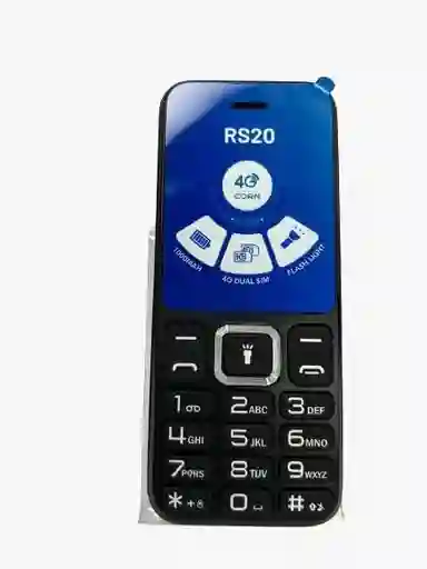 Celular Corn Rs20 Negro 4g Radio Fm Teclado Linterna