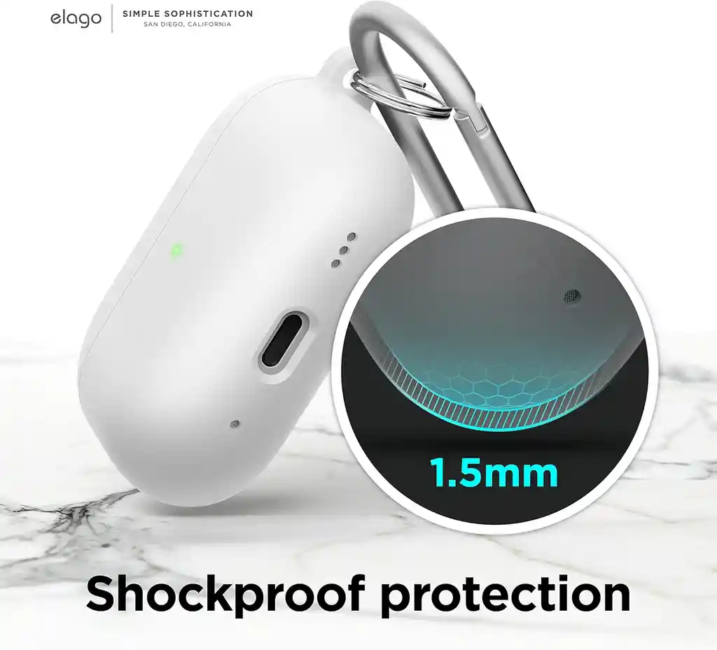 Elago Estuche Para Airpods Pro 2 Elago Con Arnés Hybrid En Blanco