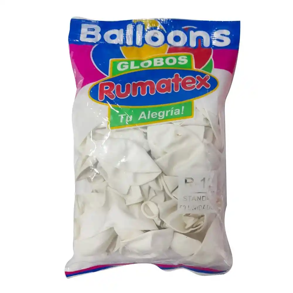 Globos Bombas Blancas Rumatex X12