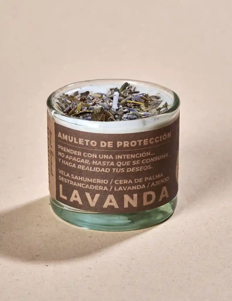L6-6 Vela Sahumerio. Lavanda. Chakra Tercer Ojo. 80 G