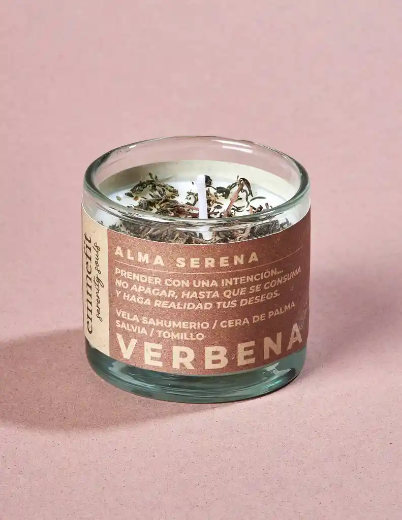 L6-7 Vela Sahumerio. Verbena. Chakra Corona. 80 G