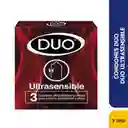 Condones Duo Ultrasensible *3 Preservativo