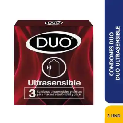Condones Duo Ultrasensible *3 Preservativo