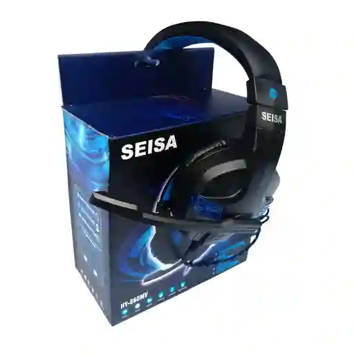 Diadema Audifonos Gamer Seisa Hy-860mv Color Azul