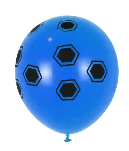 Globos Bombas Blancas Cuadros Negros Rumatex X12