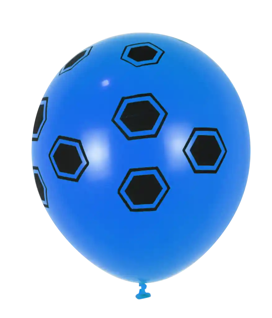 Globos Bombas Blancas Cuadros Negros Rumatex X12