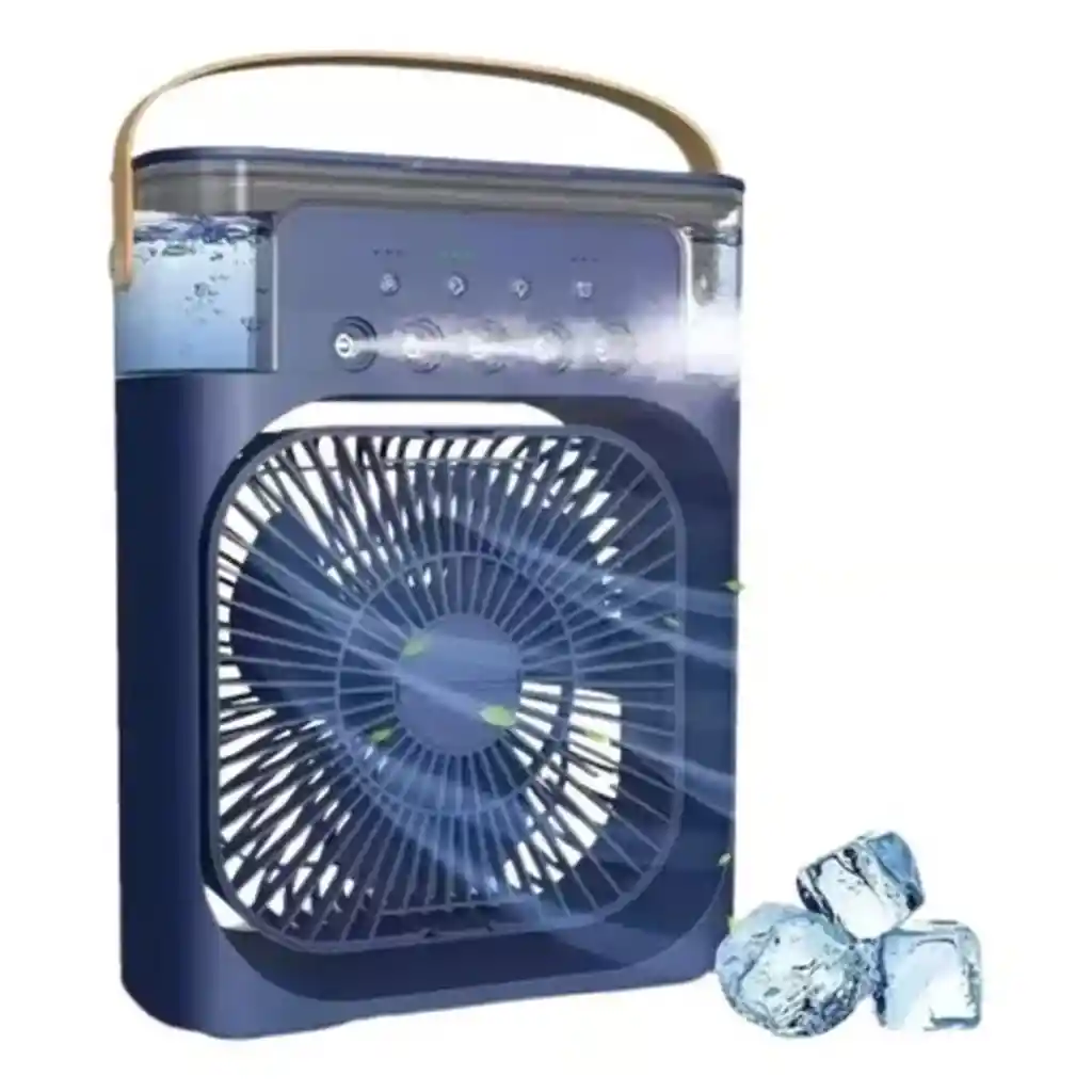 Ventilador Aire Acondicionado Portatil 5 En 1 Azul