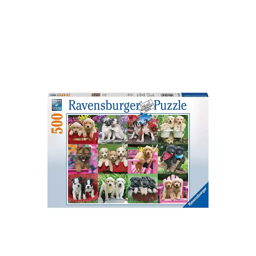 Rompecabezas Fotos De Cachorros Por 500 Piezas Ravensburger