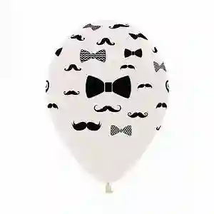 Globos Bombas Bigotes Y Corbatines X12 Sempertex Infinity