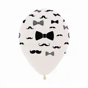 Globos Bombas Bigotes Y Corbatines X12 Sempertex Infinity