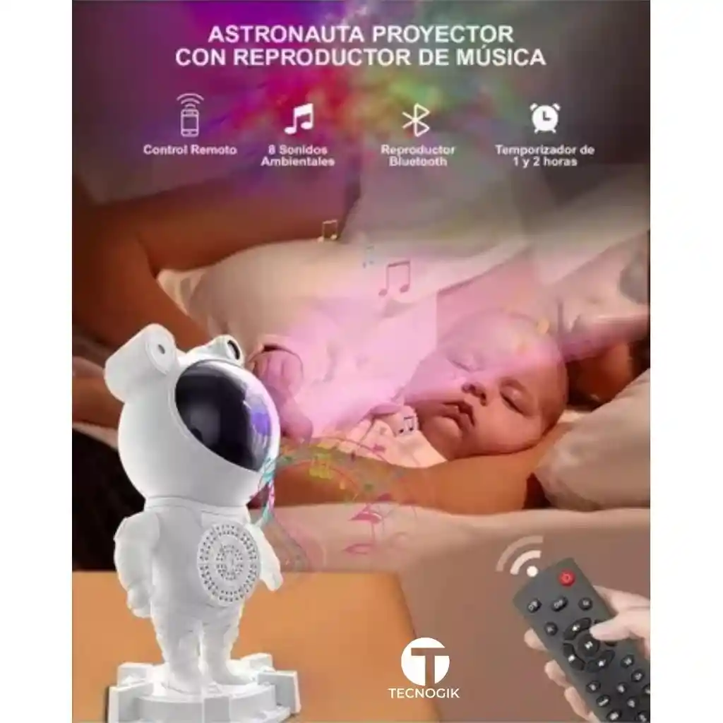 Astronauta Proyector De Luces Con Parlante