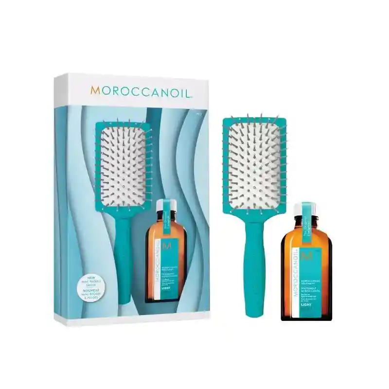 Kit Aceite Light Moroccanoil 50ml + Cepillo Plano