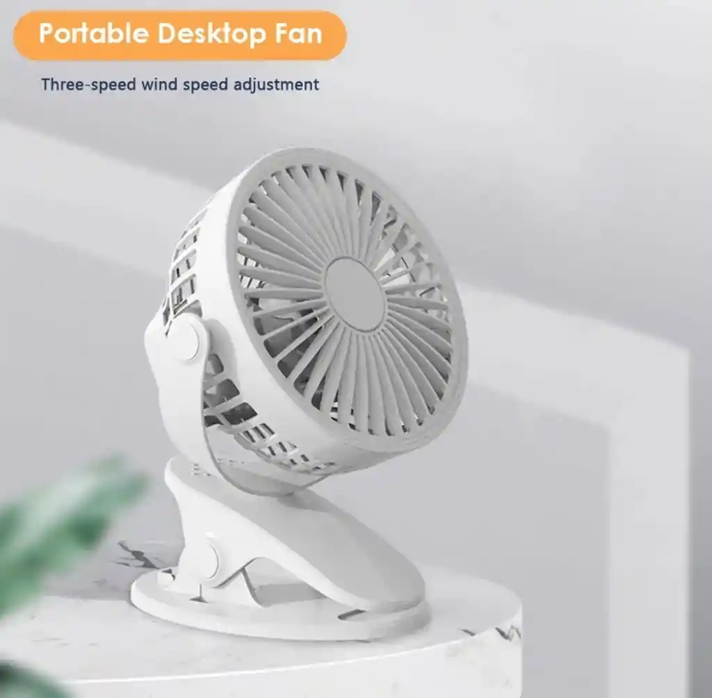 Mini Ventilador Recargable Clip 3 Velocidades
