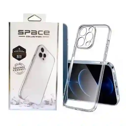 Estuche Para Iphone 15 Pro Max Con Proteccion De Camara Space Transparente