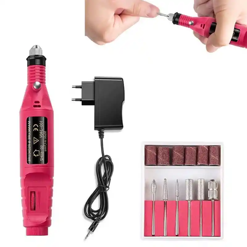 Kit Pulidor De Uñas Eléctrico Para Remover Esmalte Semi