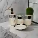 Kit De Baño En Ceramica Marmol Franja