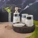 Kit De Baño En Ceramica Marmol Franja