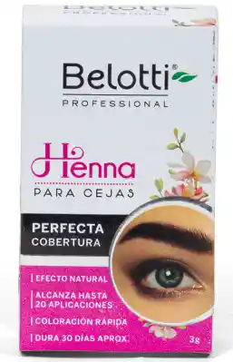 Belotti Henna Para Cejas Tono Cafe Claro 3g