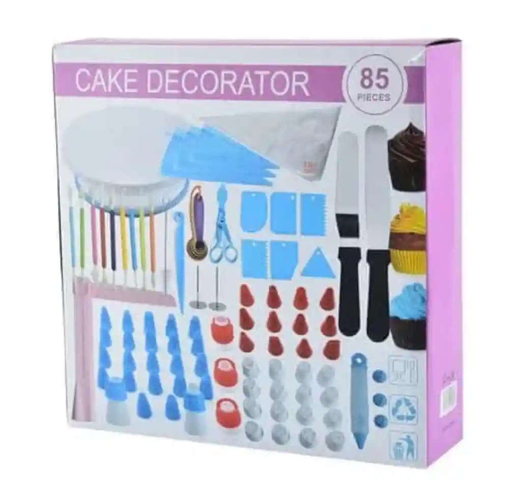 Kit Pasteleria Juego Decoracion Tortas Ponques X85 Piezas