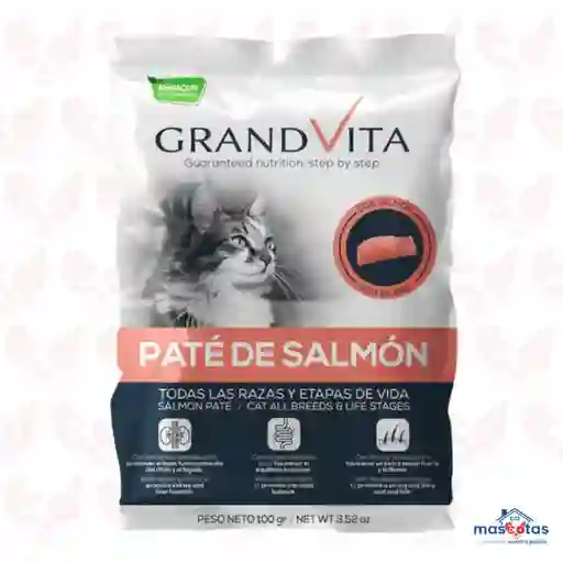 Alimento Humedo Grand Vita Gato Paté Salmón 100 G