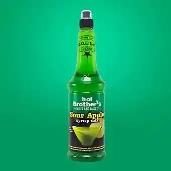 Base Coctel Trad Manzana Verde X 1100 Ml Sirope Hot Brothers