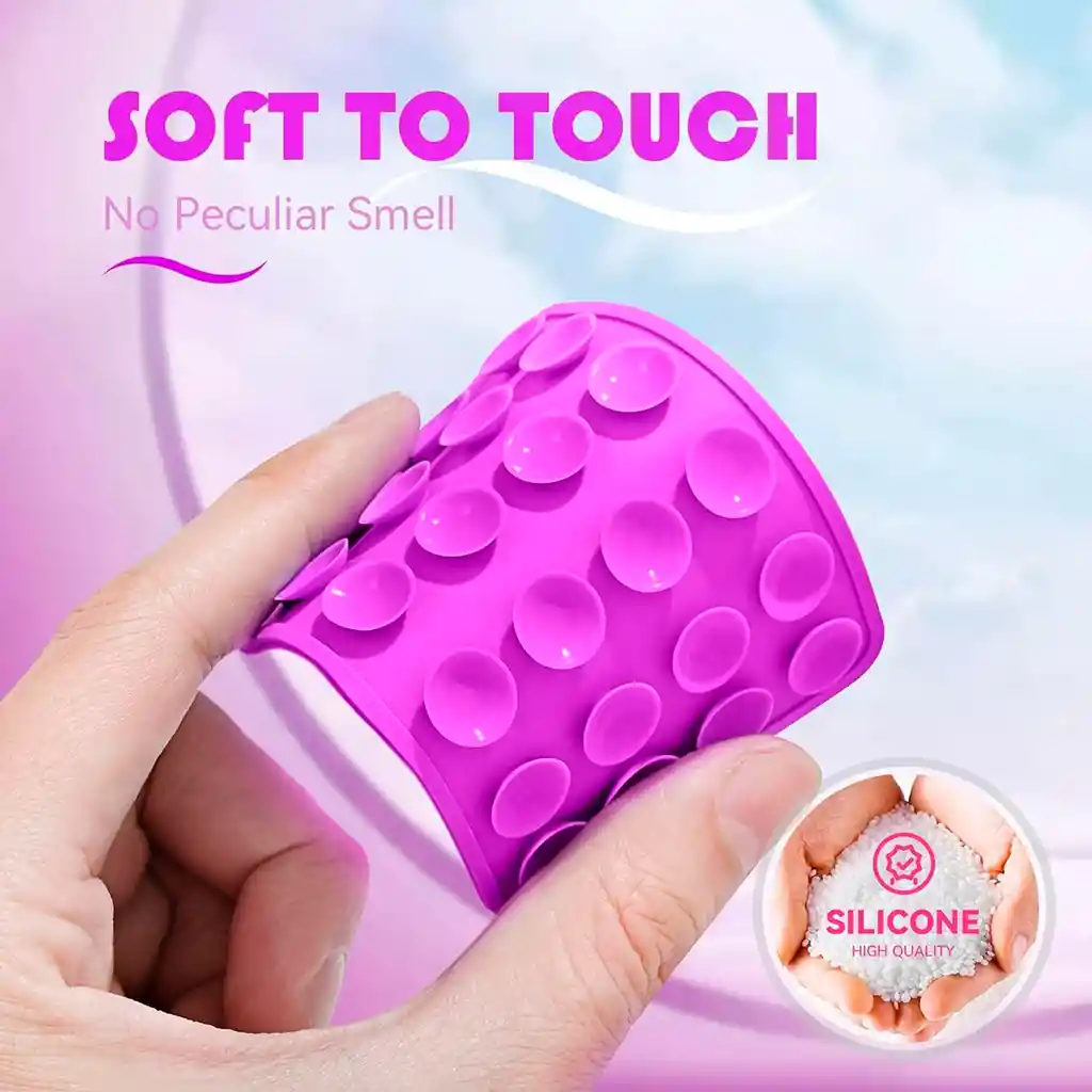 Soporte Tripode Celular Adhesivo Chupas Silicona Succión Morado