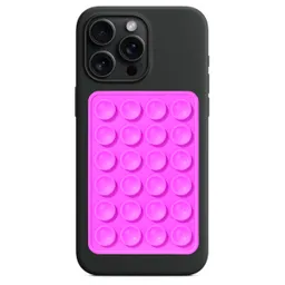 Soporte Tripode Celular Adhesivo Chupas Silicona Succión Morado