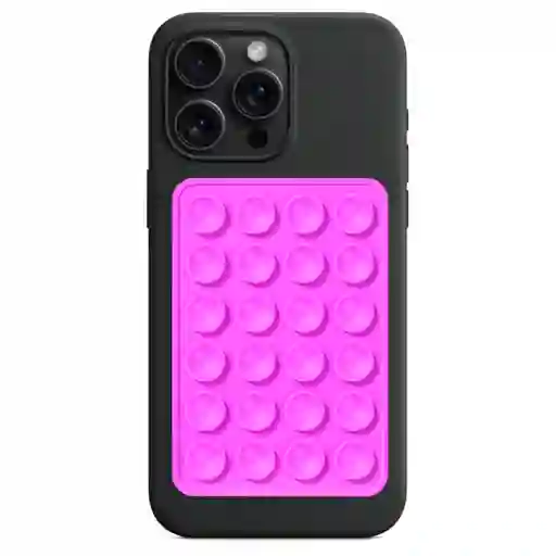 Soporte Tripode Celular Adhesivo Chupas Silicona Succión Morado