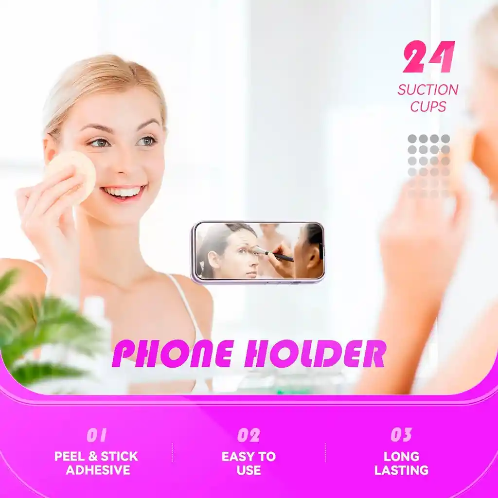 Soporte Tripode Celular Adhesivo Chupas Silicona Succión Morado