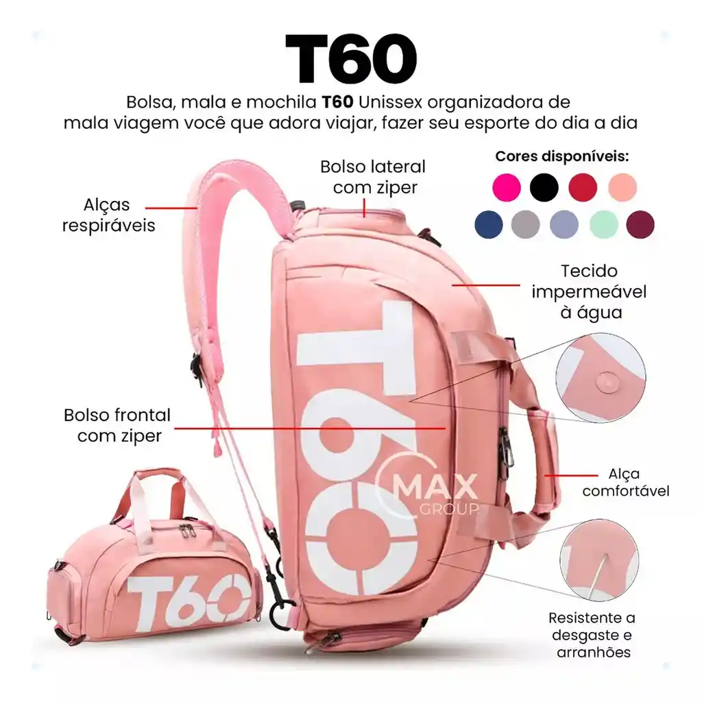 Morral Tipo Bolso Deportivo Viajero T60 Unisex