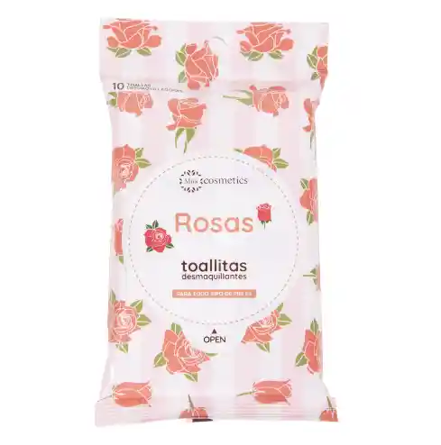 Toalla Desmaquillante Rosas X10 Miis Cosmetis