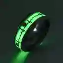 Anillo Cardiograma Luminoso Acero Talla 8 + Estuche