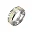 Anillo Cardiograma Luminoso Acero Talla 8 + Estuche