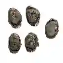 Anillo Cuarzo Pirita En Bruto Unisex Ajustable + Estuche