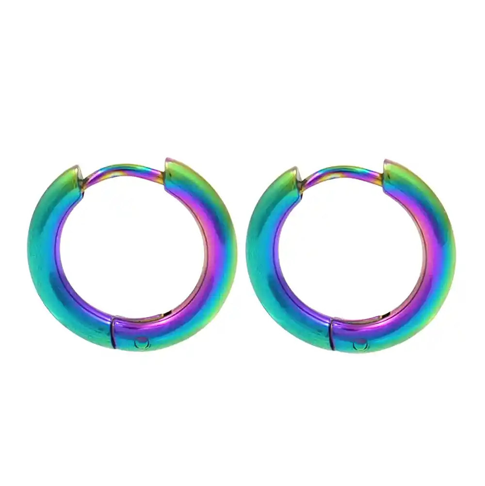 Aretes Candonga Lisa Acero Unisex