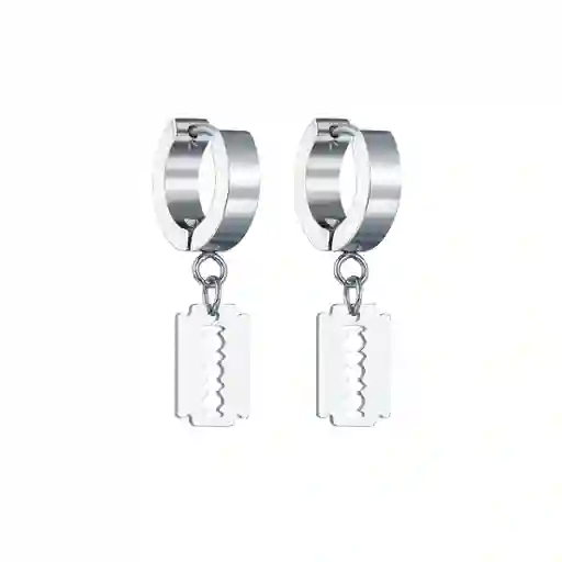 Aretes Candonga Cuchilla Acero + Estuche