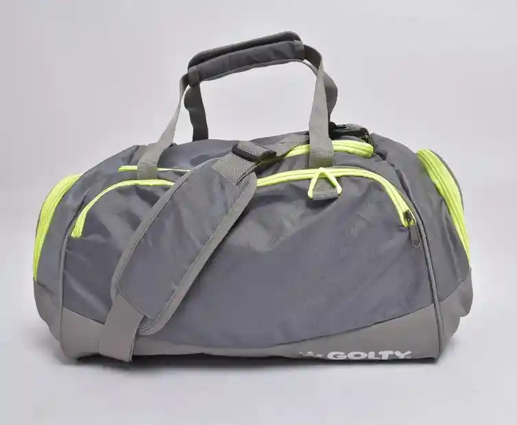 Maleta Deportiva Para Gimnasio Y/o Viajera Golty 50 Litros Gris/verde