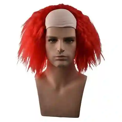 Peluca Payaso Calvo Rojo Disfraz Halloween Accesorios