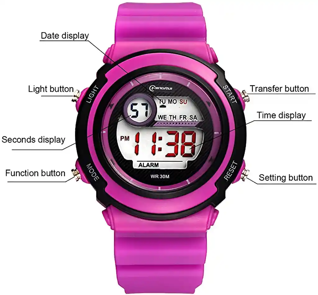 Reloj Niño Niña Digital Impermeable + Estuche