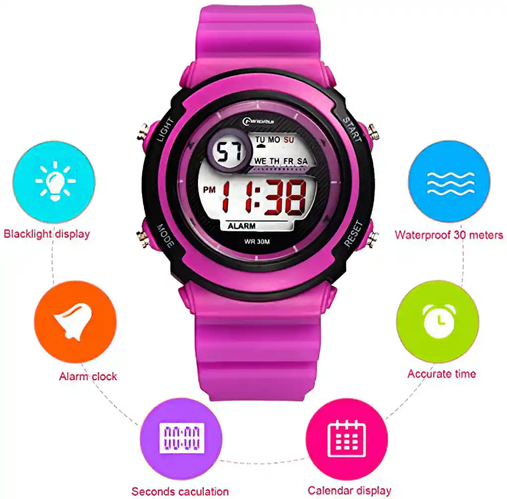 Reloj Niño Niña Digital Impermeable + Estuche