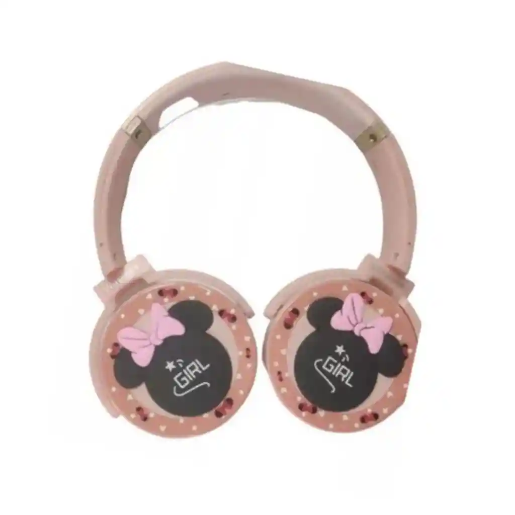 Auricular Diadema Bluetooth Niños Diseños Clases Virtuales Inalambrica Minnie Girl