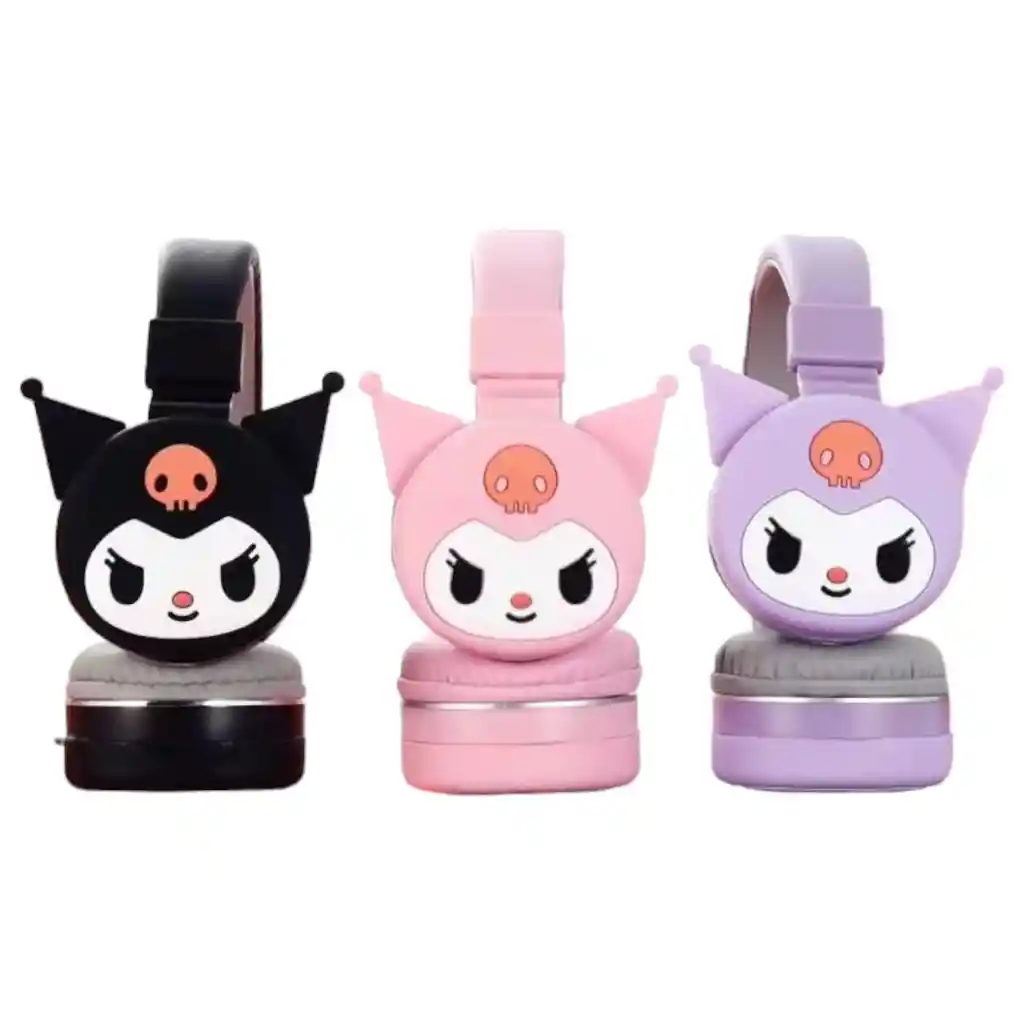 Audífono Diadema Bluetooth Inalámbrica Diseño Niña Kuromi Sanrio